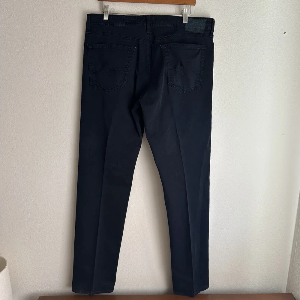 AG‎ Adriano Goldschmied The Graduate Pants Mens 36x34 Black Tailored Leg Sateen